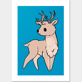 Cute Deer cartoon Posters and Art